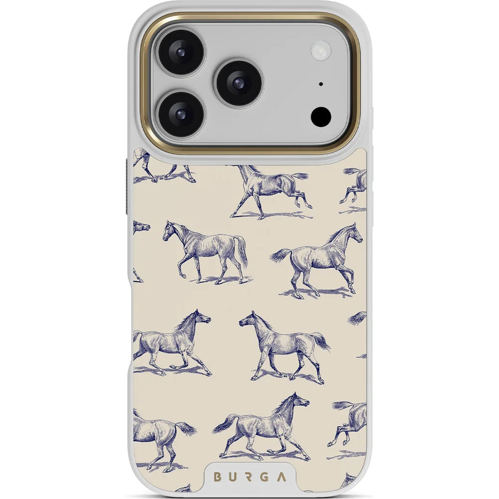 Handyhülle für iPhone 17 Pro, Burga Elite Light MagSafe, Derby Race Gold
