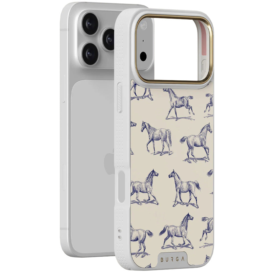 Handyhülle für iPhone 17 Pro Max, Burga Elite Light MagSafe, Derby Race Gold