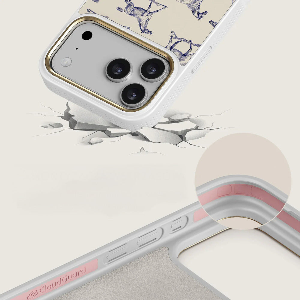 Handyhülle für iPhone 17 Pro Max, Burga Elite Light MagSafe, Derby Race Gold