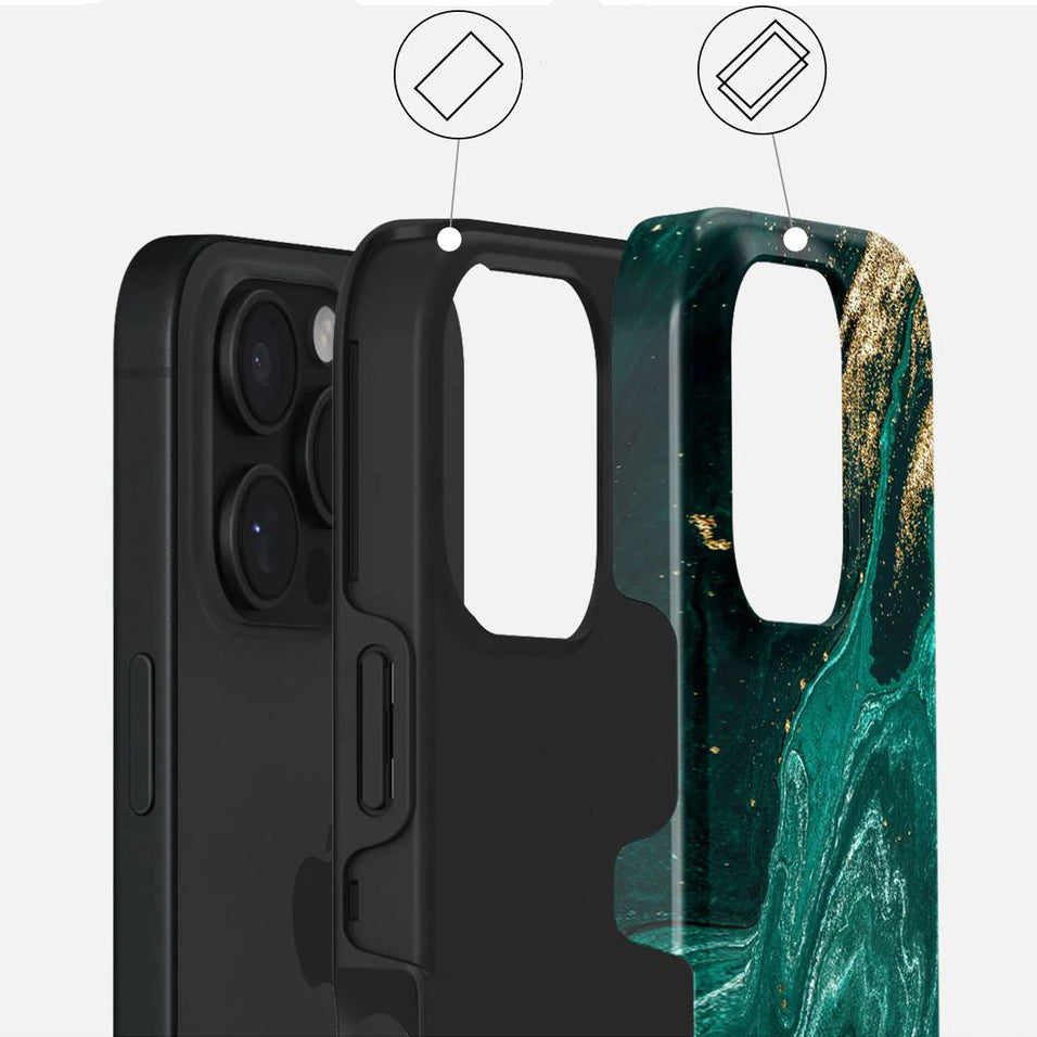 Handyhülle für iPhone 16 Pro Max, Burga Emerald Pool Tough Magnetic, Mehrfarbig marine