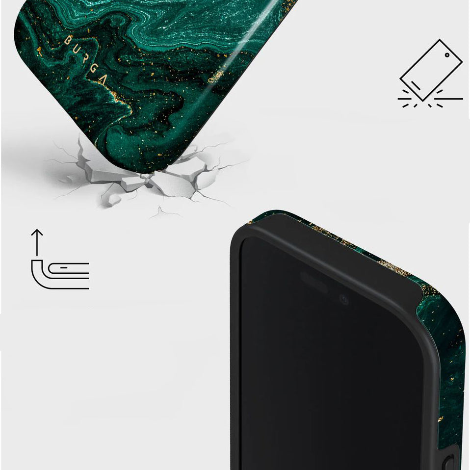 Handyhülle für iPhone 16 Pro Max, Burga Emerald Pool Tough Magnetic, Mehrfarbig marine