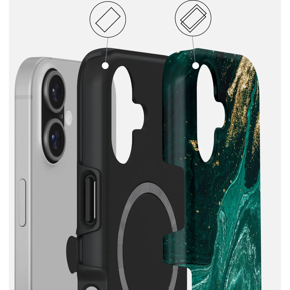 Handyhülle für iPhone 17, Burga Emerald Pool Tough Magnetic, Mehrfarbig marine