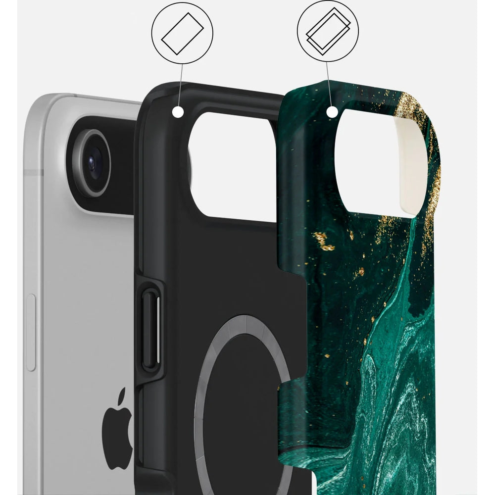 Handyhülle für iPhone 17 Pro, Burga Emerald Pool Tough Magnetic, Mehrfarbig marine