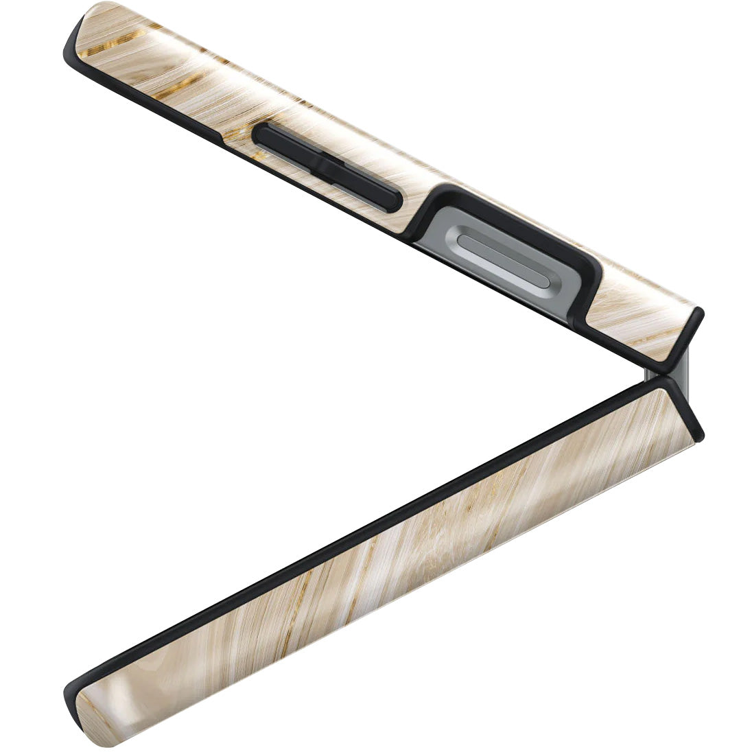 Handyhülle für Galaxy Z Flip7 FE / Z Flip6, Burga Full Glam Tough, Beige gemustert