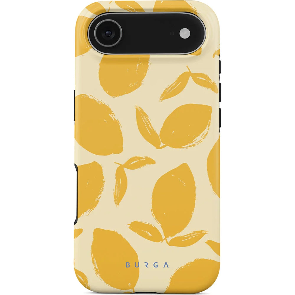Handyhülle für iPhone 17 Pro, Burga Lemon Tart Tough Magnetic, Gelb mit Zitronenmuster