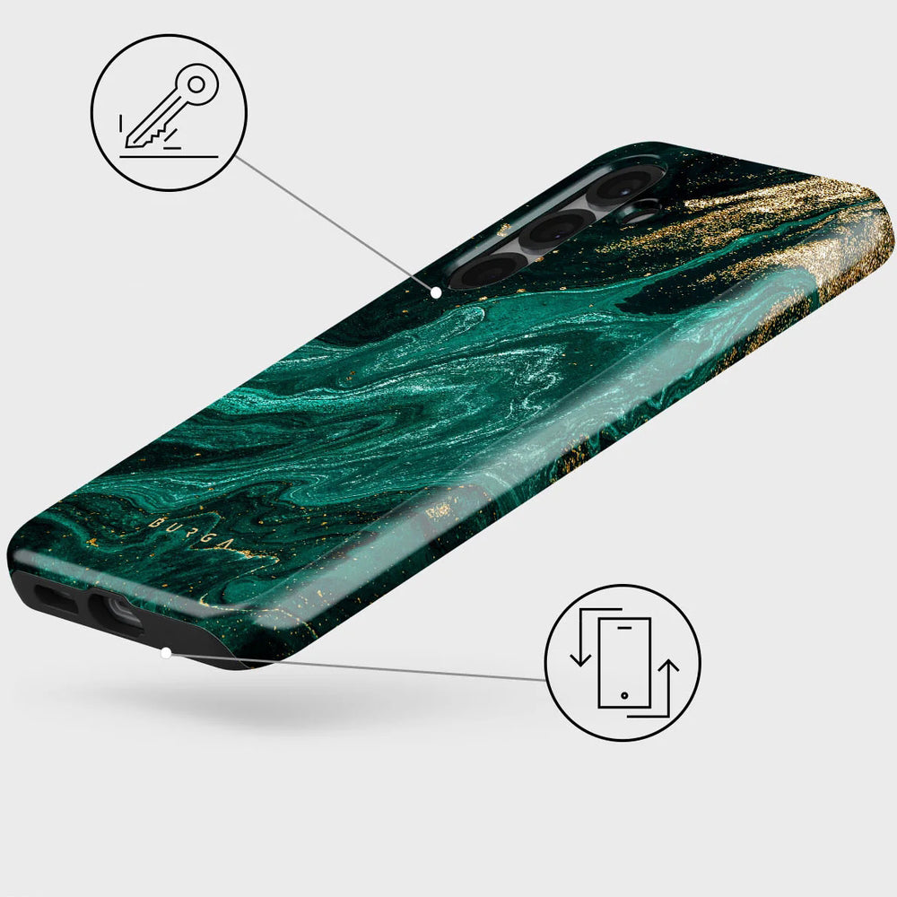 Handyhülle für Galaxy S25, Burga Emerald Pool Tough, Mehrfarbig marine