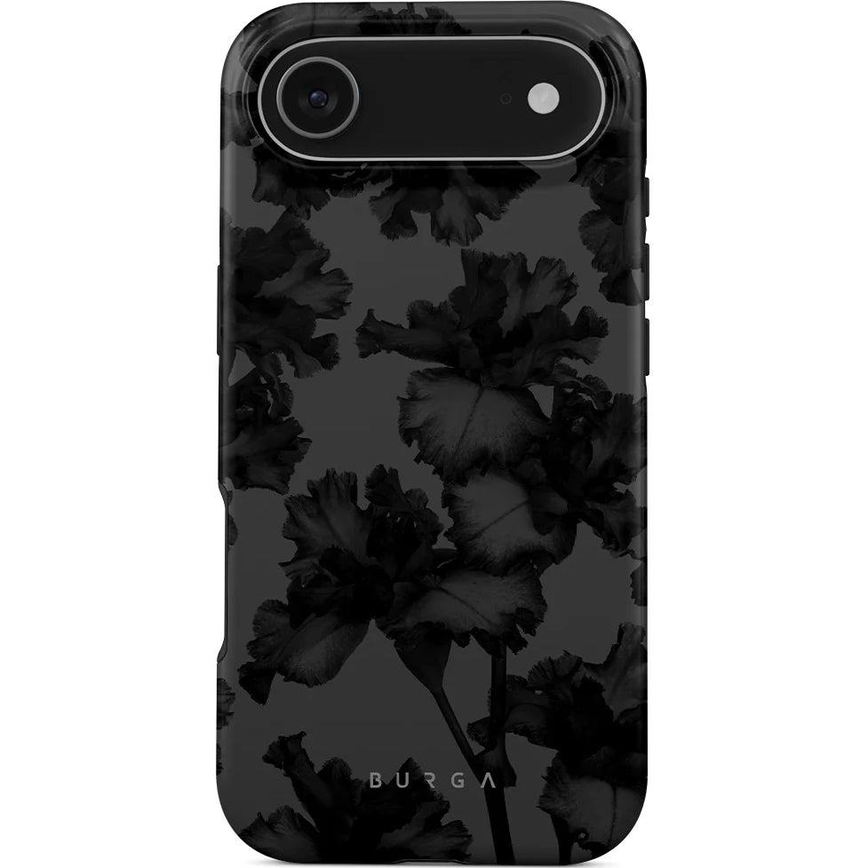 Handyhülle für iPhone Air, Burga Nucturnal Tough Magnetic, Schwarz mit floralem Muster