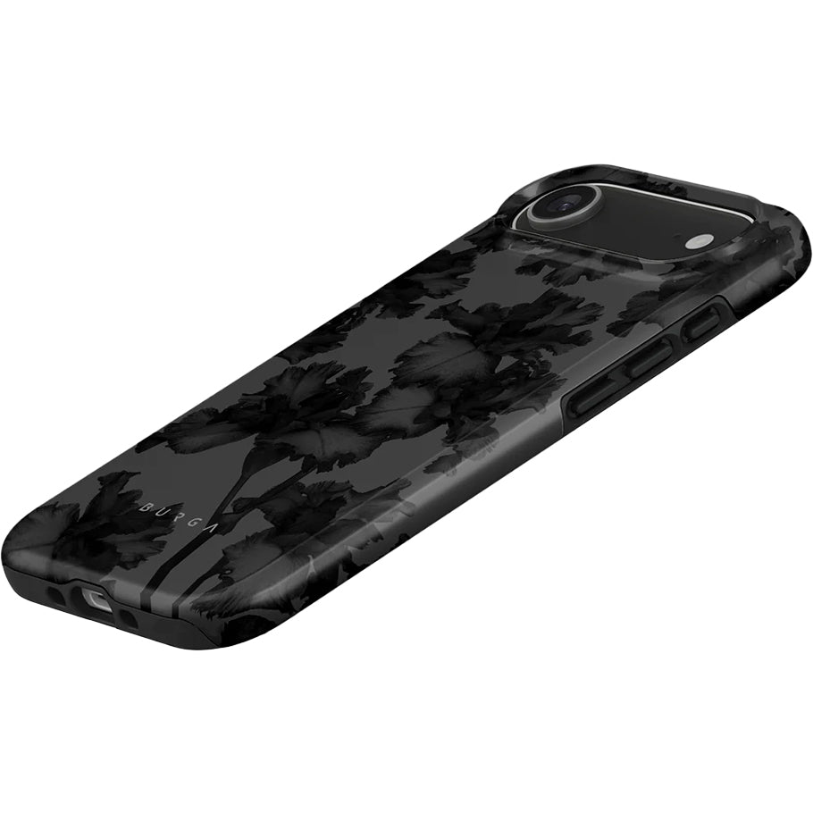 Handyhülle für iPhone Air, Burga Nucturnal Tough Magnetic, Schwarz mit floralem Muster