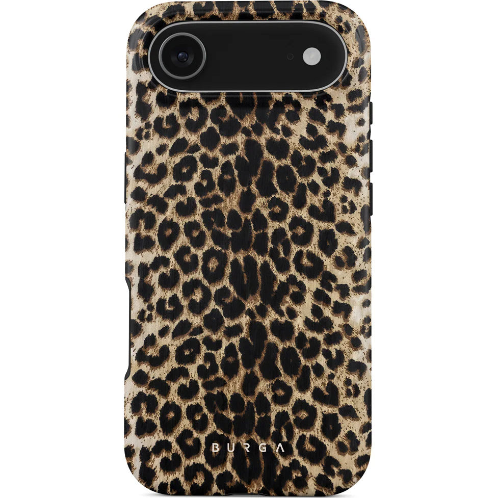 Handyhülle für iPhone Air, Burga Player Tough Magnetic, Braun mit Leopardenmuster