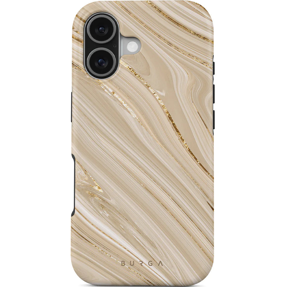 Handyhülle für iPhone 17, Burga Full Glam Tough Magnetic, Beige gemustert