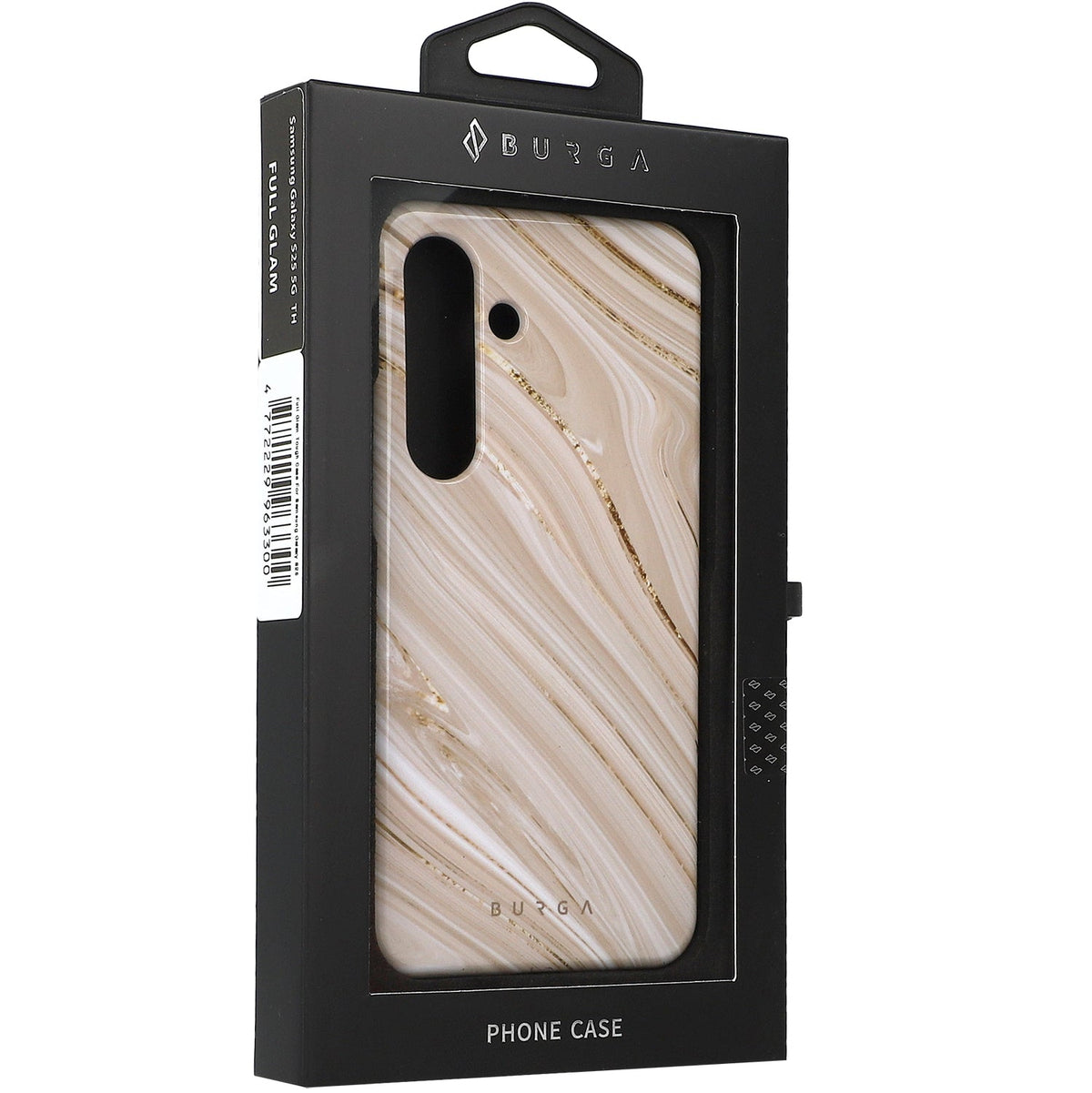 Handyhülle für Galaxy S25, Burga Full Glam Tough, Beige gemustert
