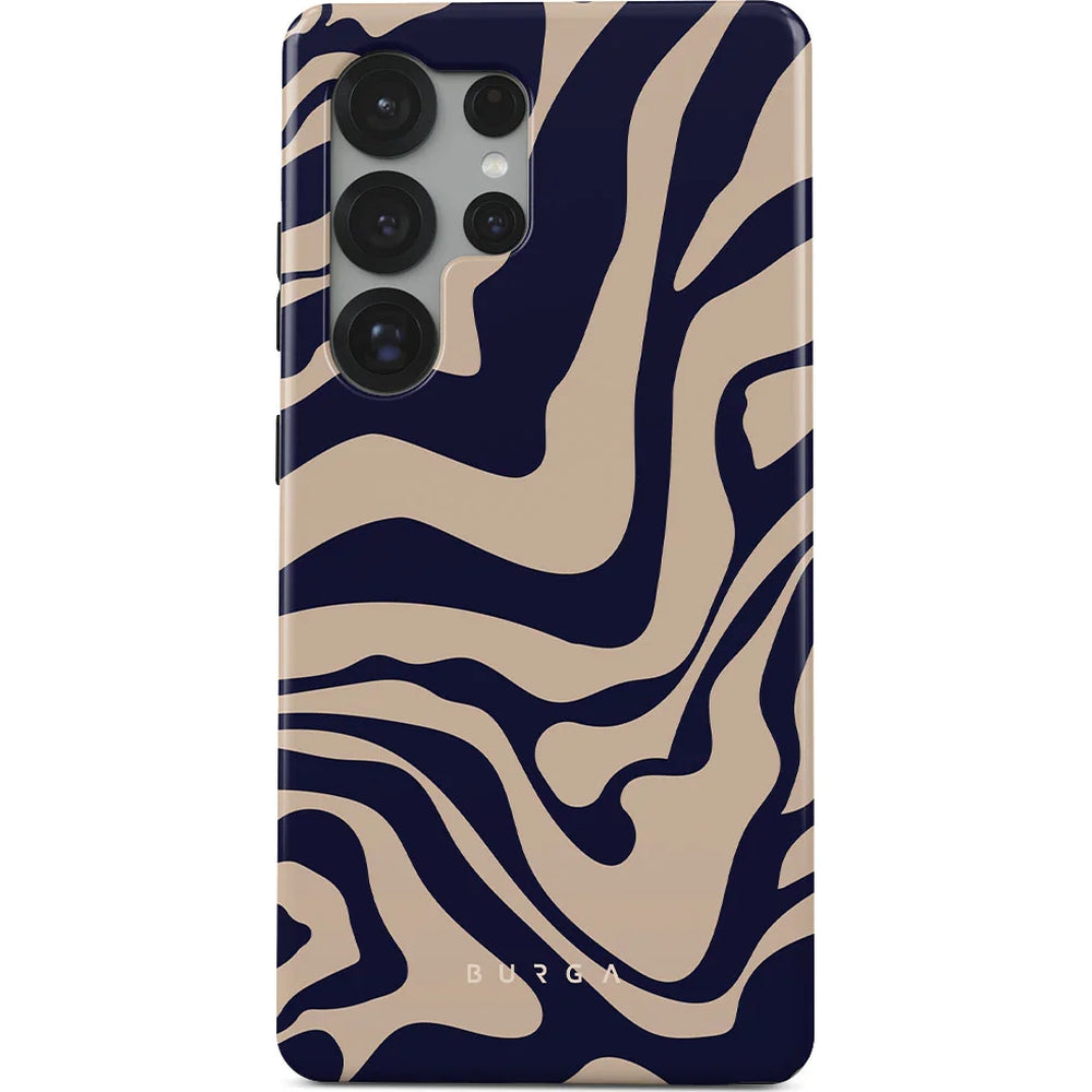 Handyhülle für Galaxy S25 Ultra, Burga Vigilant Tough, Beige und marineblau
