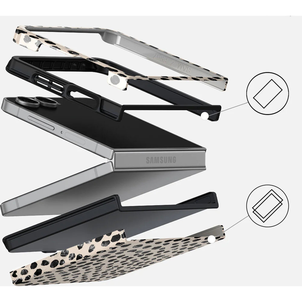 Handyhülle für Galaxy Z Flip7, Burga Tough, Almond Latte