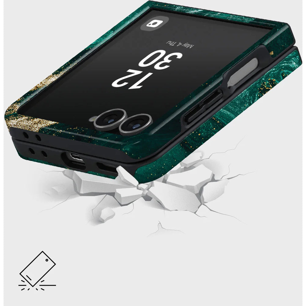 Handyhülle für Galaxy Z Flip7, Burga Tough, Emerald Pool