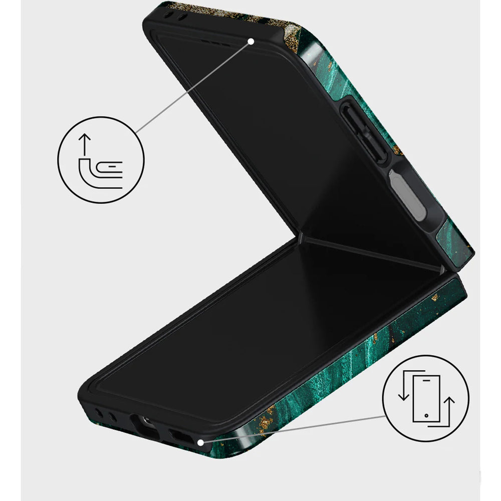 Handyhülle für Galaxy Z Flip7, Burga Tough, Emerald Pool