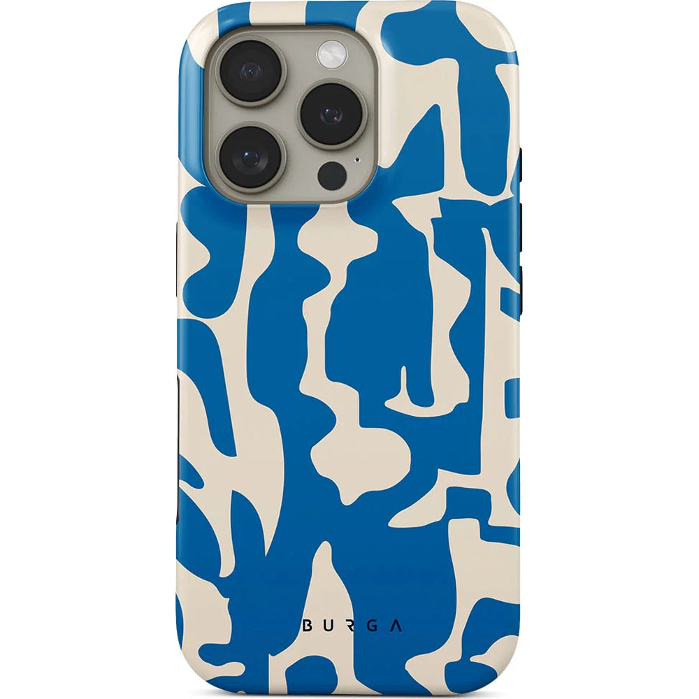 Handyhülle für iPhone 16 Pro Max, Burga Mirage Tough, Beige und Blau