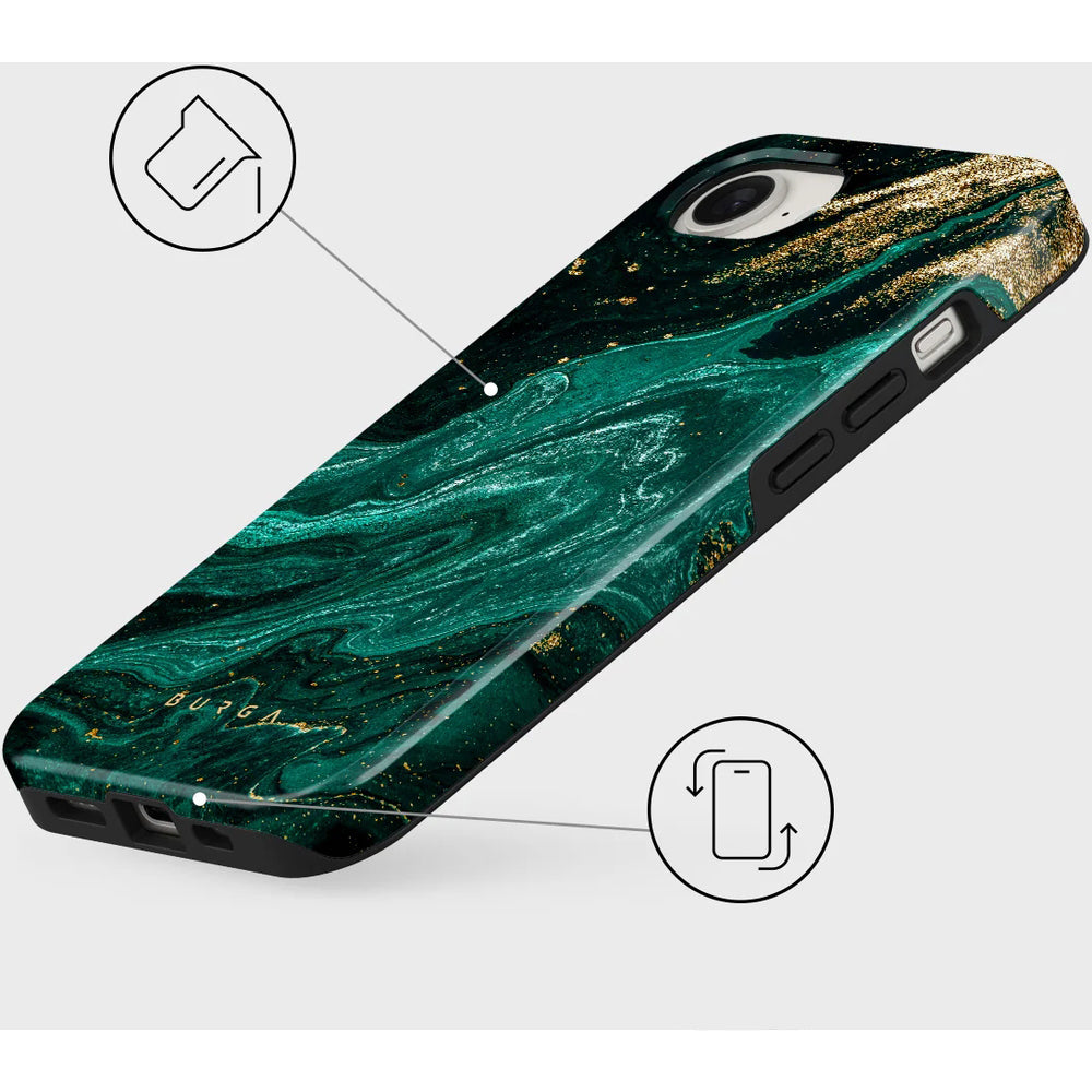 Handyhülle für iPhone 17e, Burga Tough Magnetic, Emerald Pool
