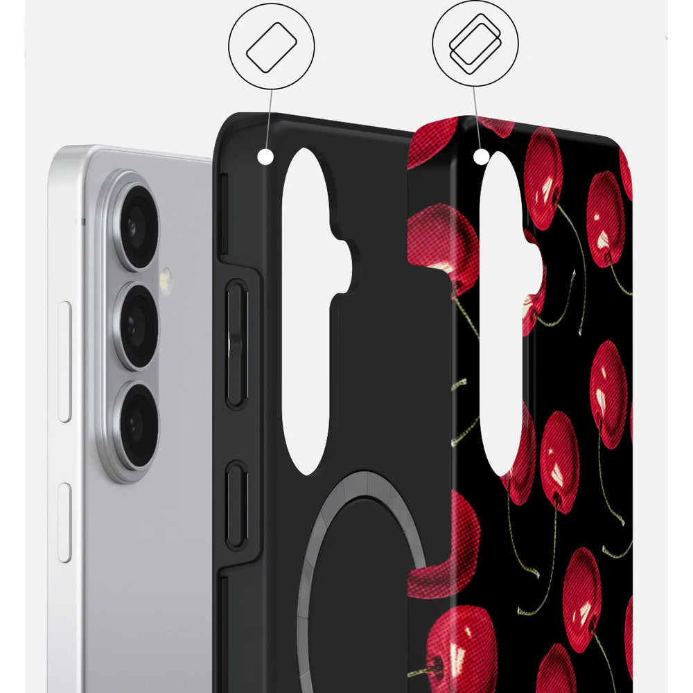 Handyhülle für Galaxy S26 Plus, Burga Tough Magnetic, Cherrybomb