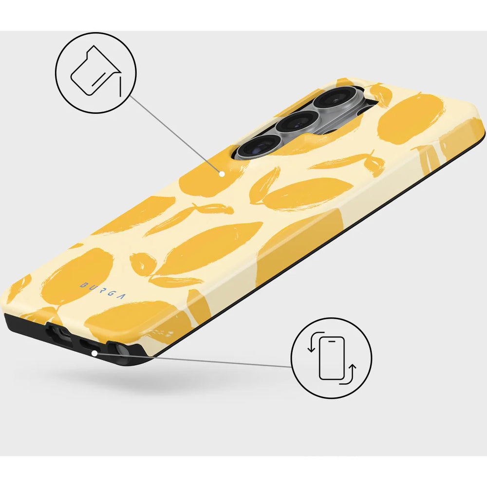 Handyhülle für Galaxy S26 Ultra, Burga Tough Magnetic, Lemon Tart