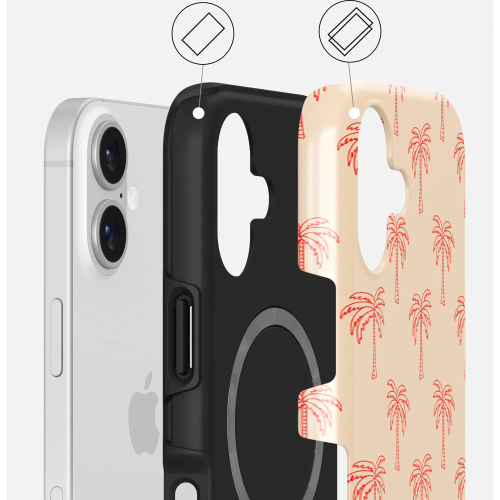 Handyhülle für iPhone 17, Burga Tough Magnetic, Happy Hour