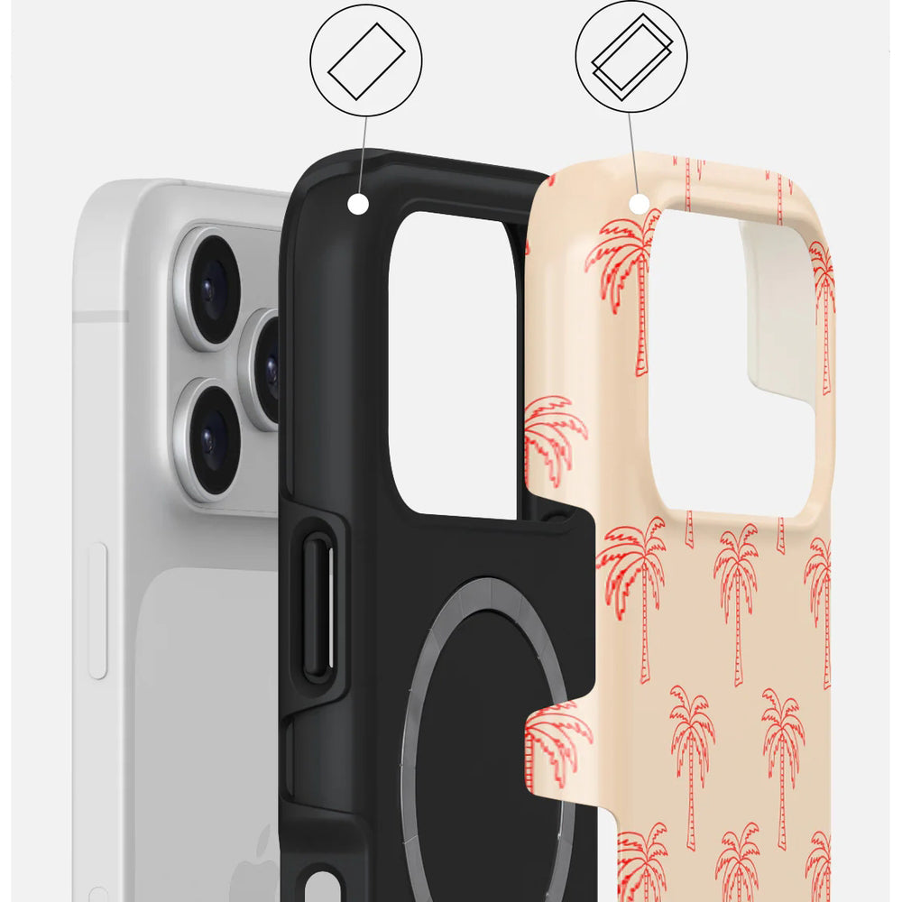 Handyhülle für iPhone 17 Pro, Burga Tough Magnetic, Happy Hour