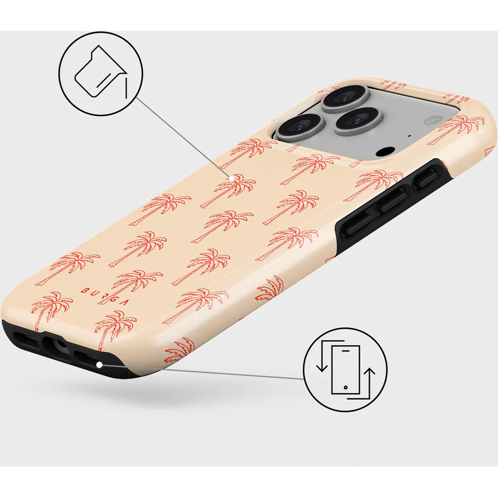 Handyhülle für iPhone 17 Pro, Burga Tough Magnetic, Happy Hour