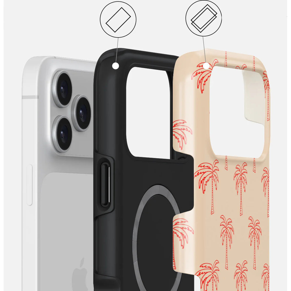 Handyhülle für iPhone 17 Pro Max, Burga Tough Magnetic, Happy Hour