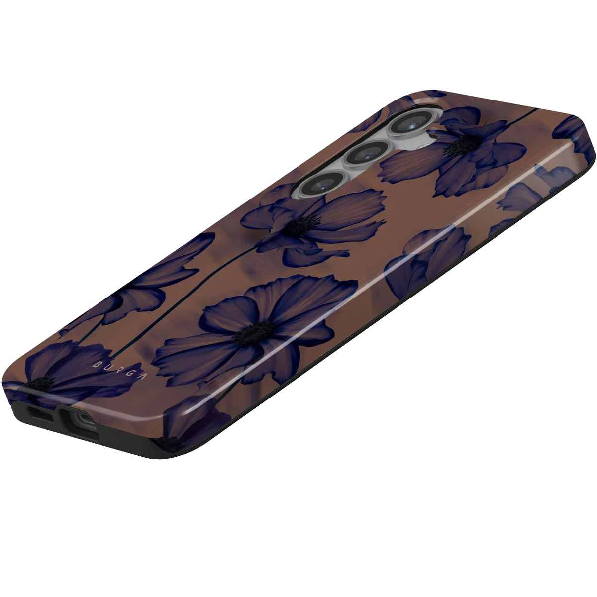 Schutzhülle für Galaxy S24, Burga Velvet Night Tough, Braun und marineblau