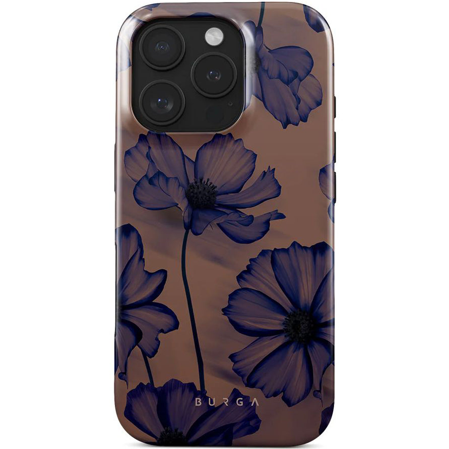 Handyhülle für iPhone 16 Pro Max, Burga Velvet Night Tough Magnetic, Braun und marineblau