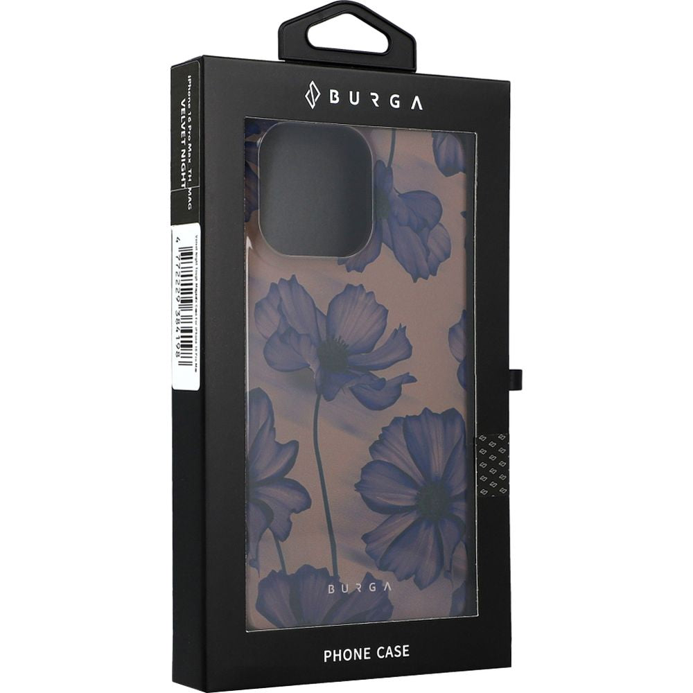 Handyhülle für iPhone 16 Pro Max, Burga Velvet Night Tough Magnetic, Braun und marineblau