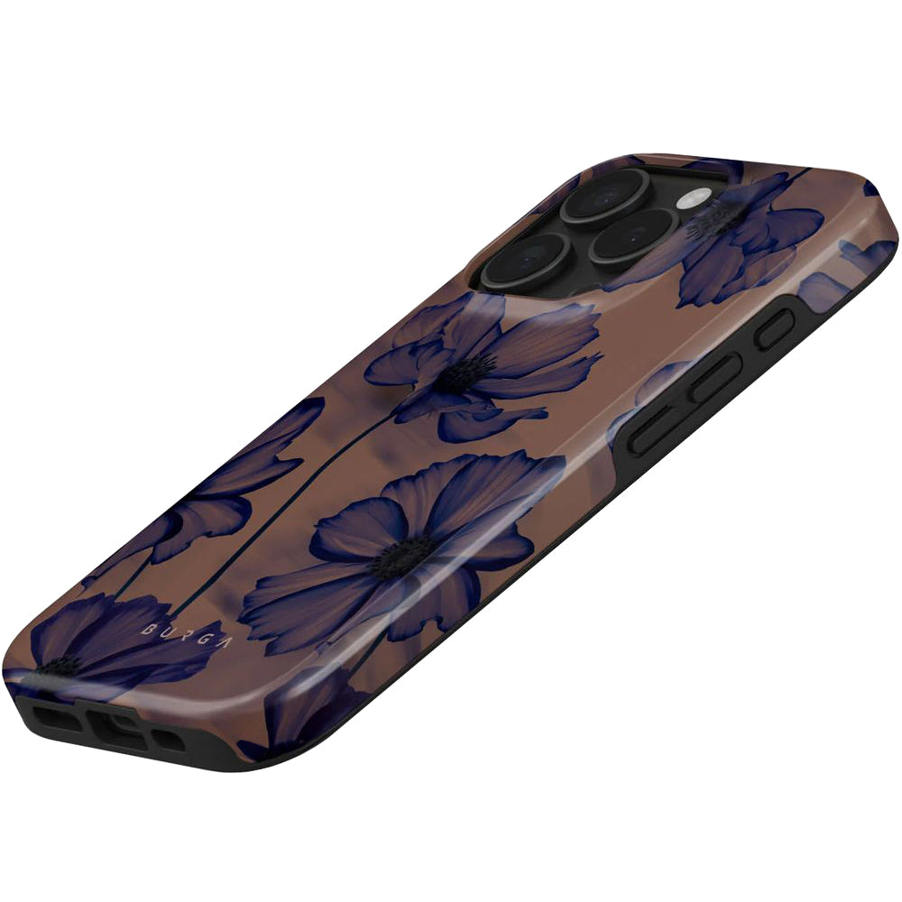 Handyhülle für iPhone 16 Pro Max, Burga Velvet Night Tough Magnetic, Braun und marineblau