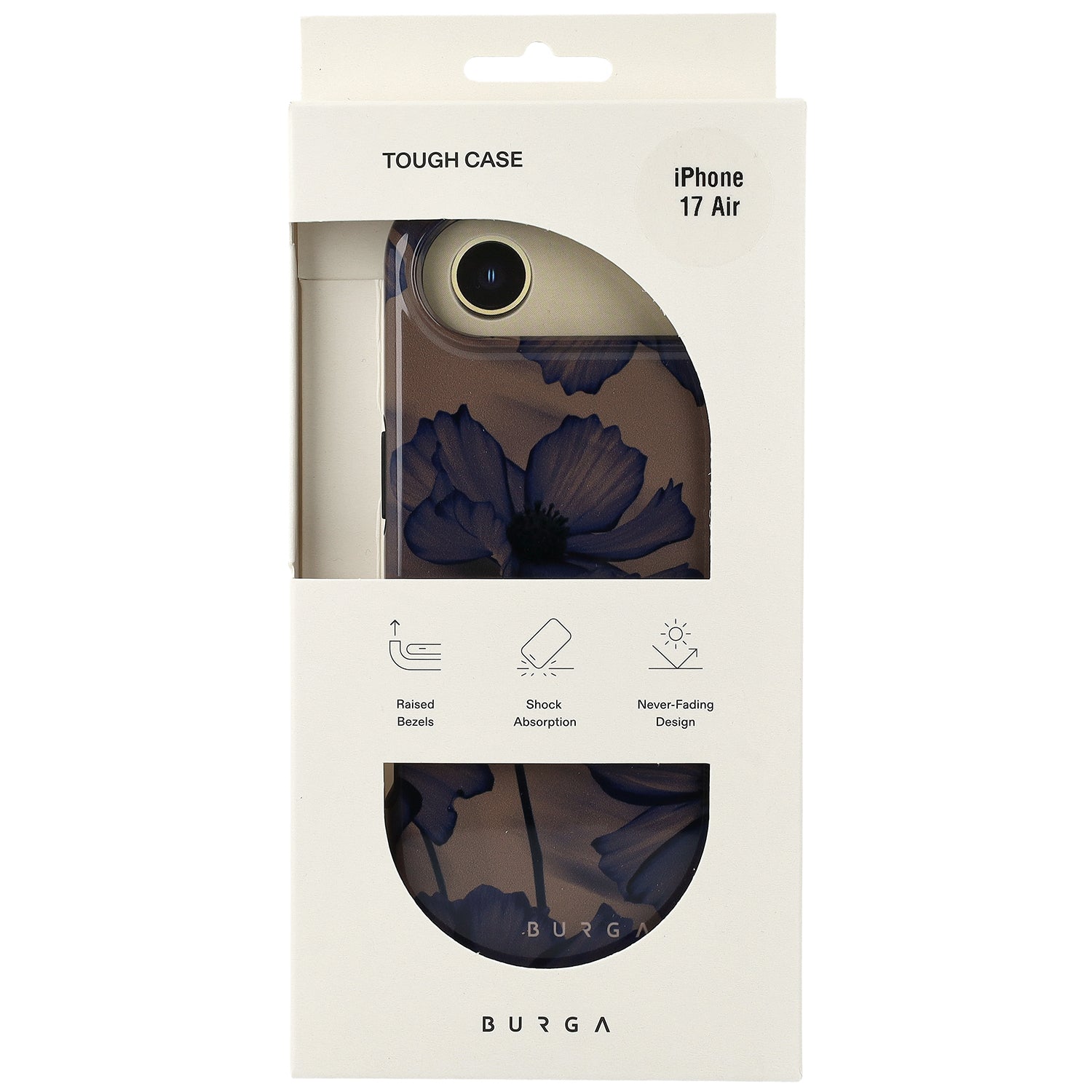 Handyhülle für iPhone Air, Burga Velvet Night Tough Magnetic, Braun und marineblau