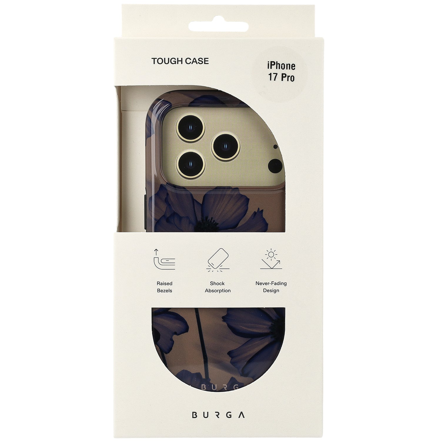 Handyhülle für iPhone 17 Pro, Burga Velvet Night Tough Magnetic, Braun und marineblau