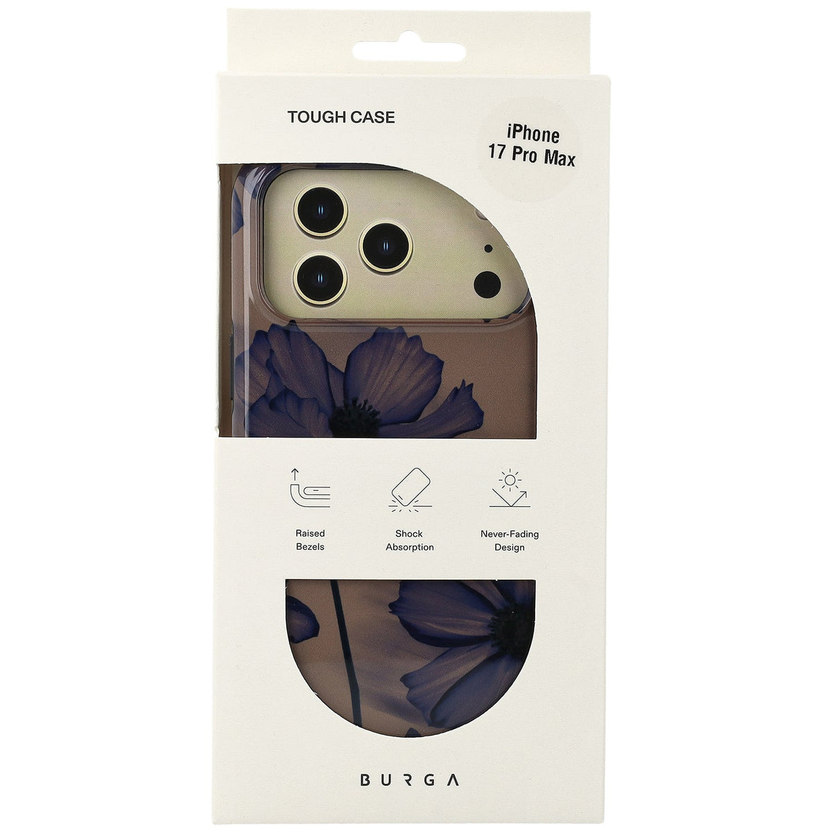 Handyhülle für iPhone 17 Pro Max, Burga Velvet Night Tough Magnetic, Braun und marineblau