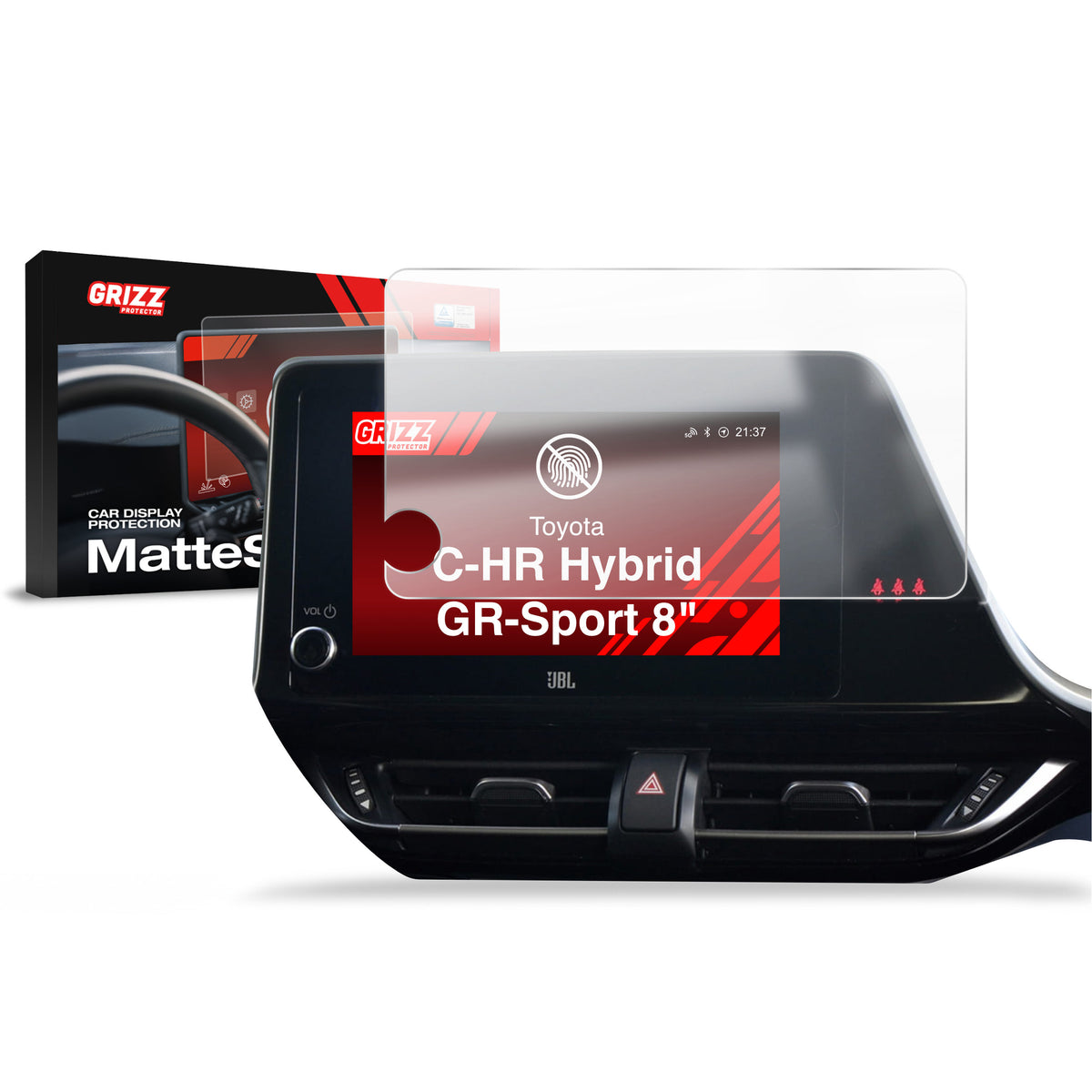 Matte Autodisplayfolie für Toyota C-HR Hybrid GR-Sport (2016-2023), Grizz Protector
