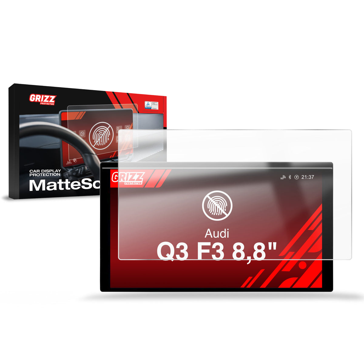 Matte Autodisplayfolie für Audi Q3 F3 8,8" (2018-2025), Grizz Protector