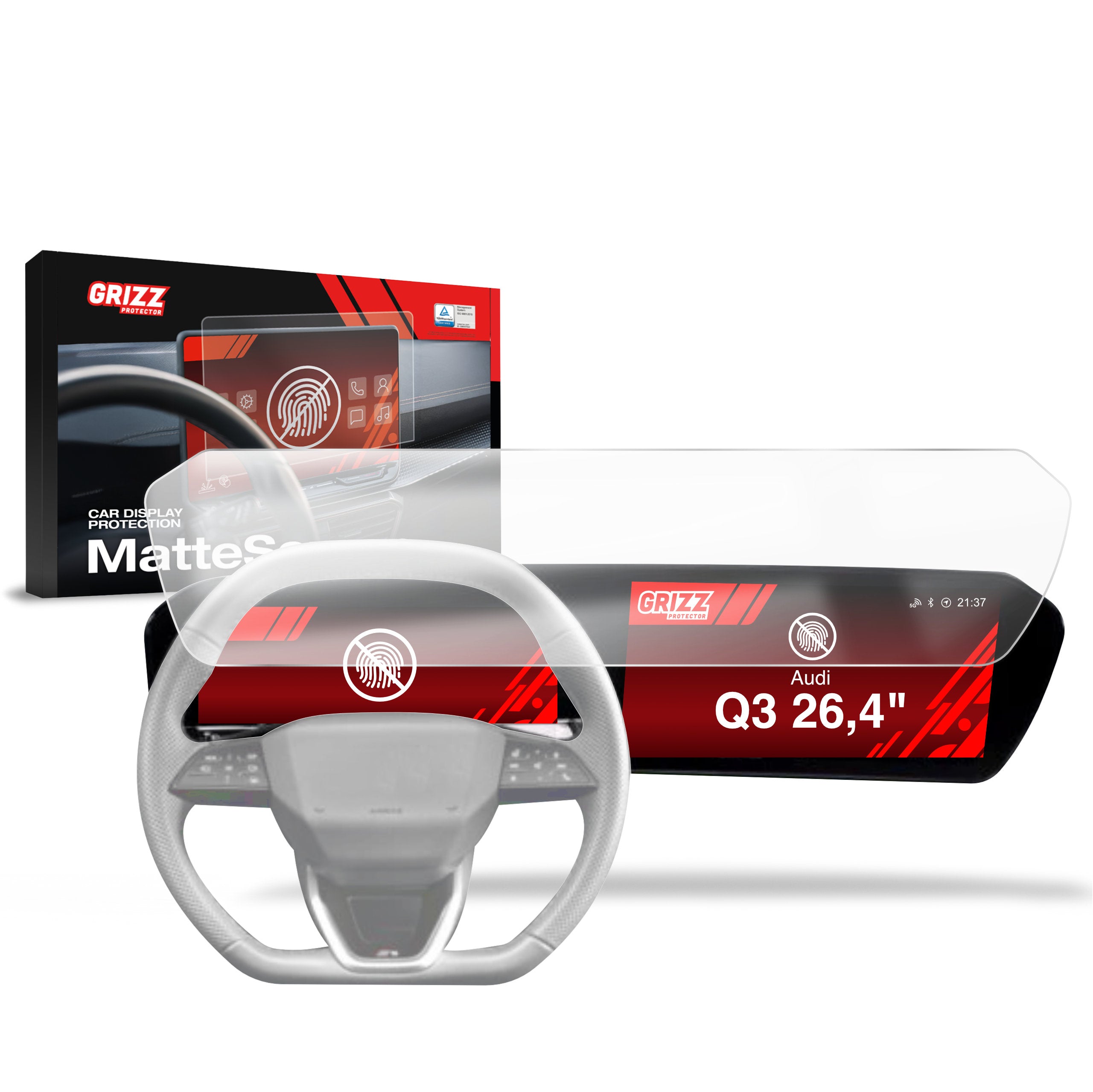 Matte Autodisplayfolie für Audi Q3 (2025-2026), Grizz Protector