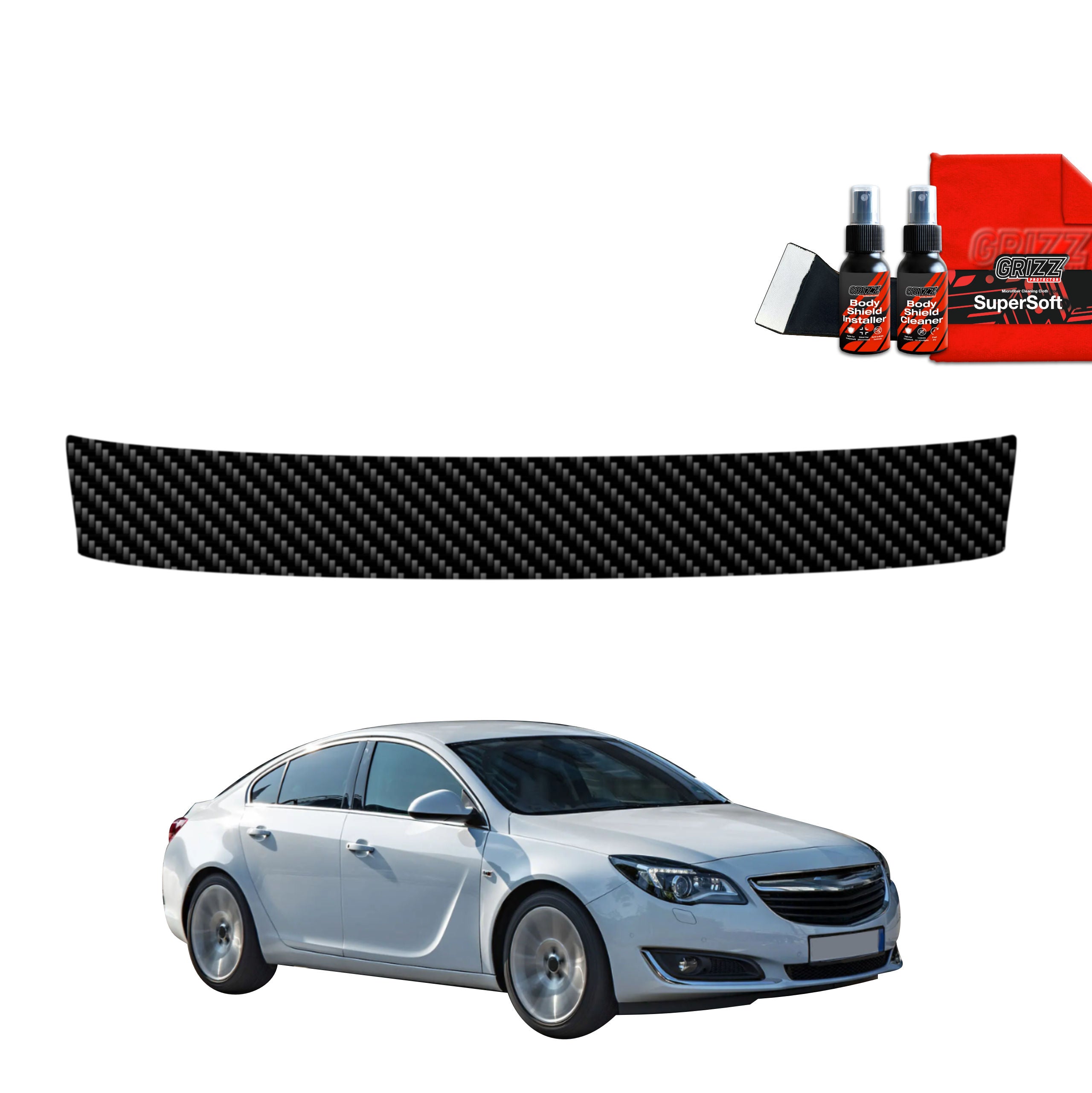 Kohlenstoff Schutzfolie Grizz Protector für Ladekante - Opel Insignia A Sedan Facelifting (2013-2017)