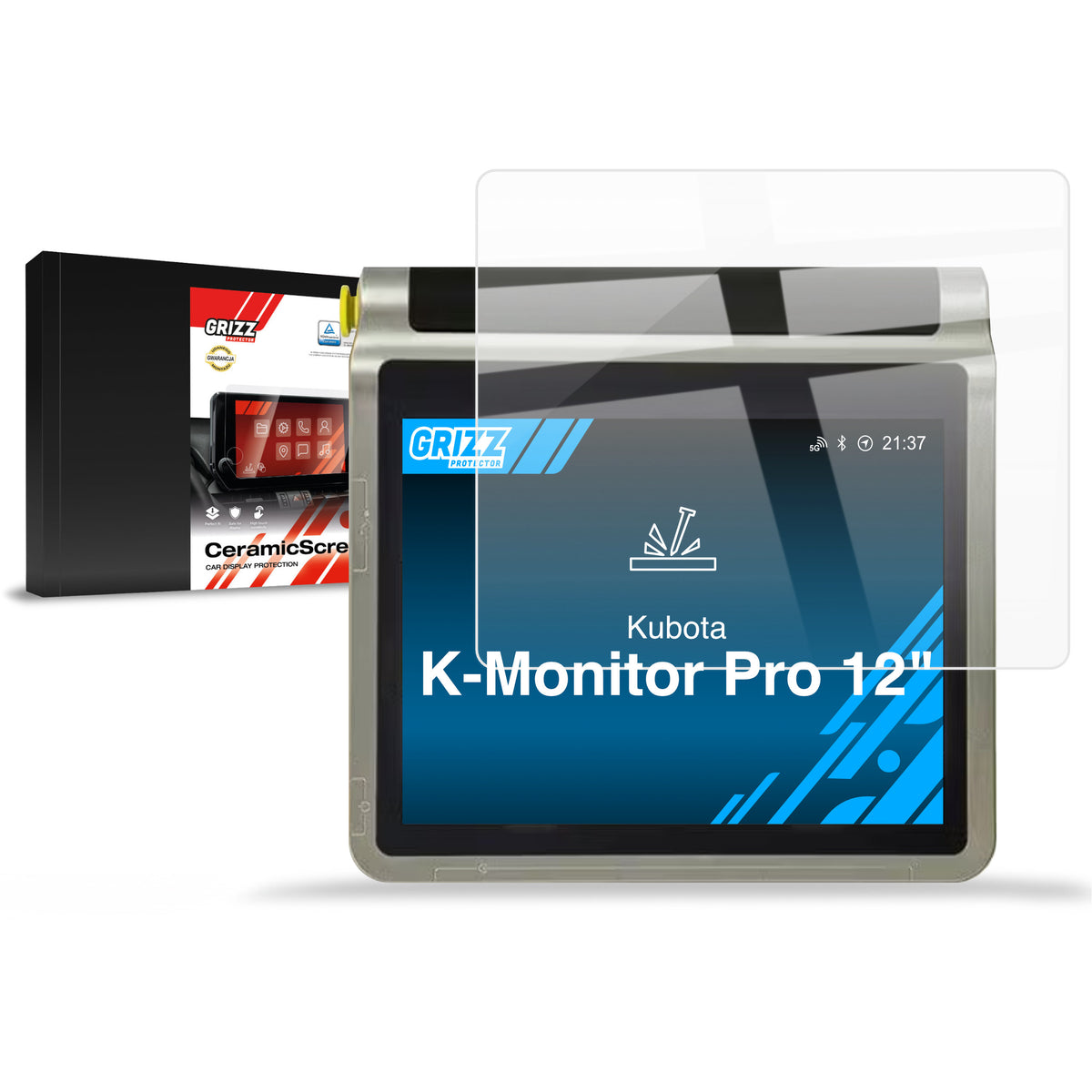 Keramische Autodisplayfolie für Kubota K-Monitor Pro, Grizz Protector