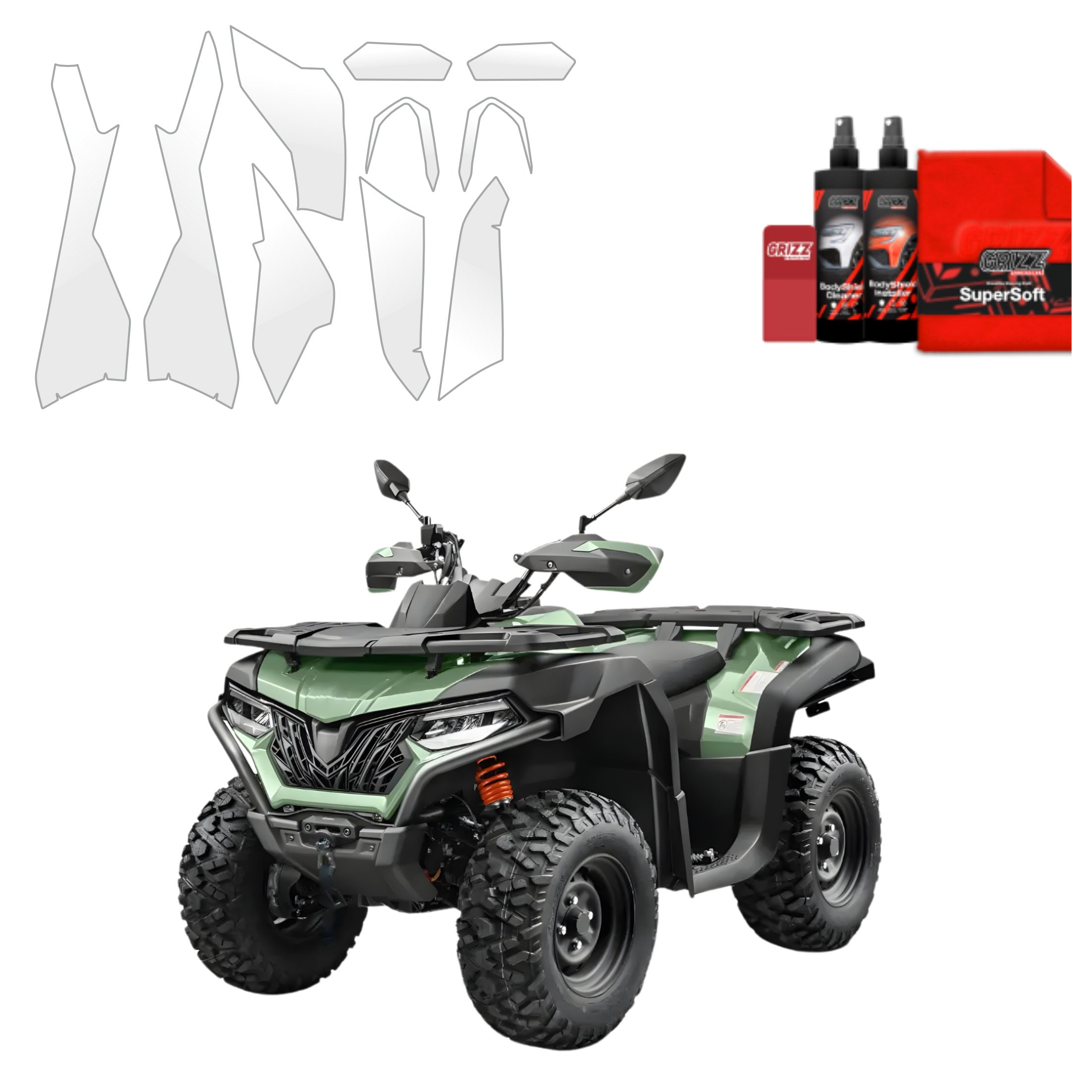 10in1 Schutzfolie Grizz Protector - CFMOTO CFORCE 625 (2020-2026)