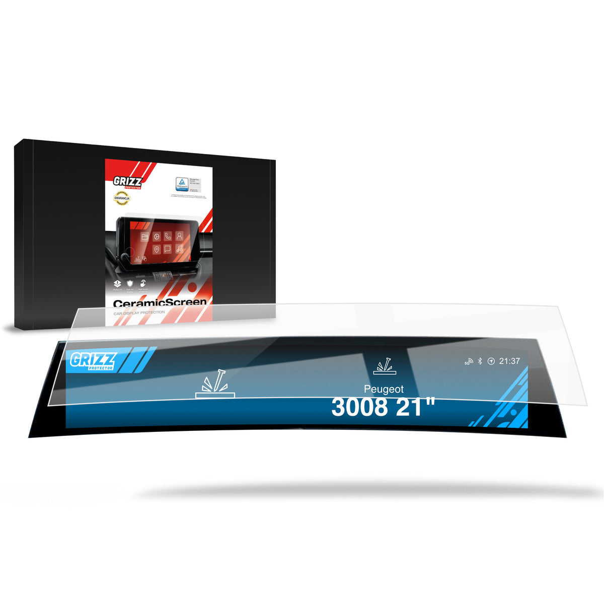 Keramische Autodisplayfolie für Peugeot 3008 (2024-2026), Grizz Protector