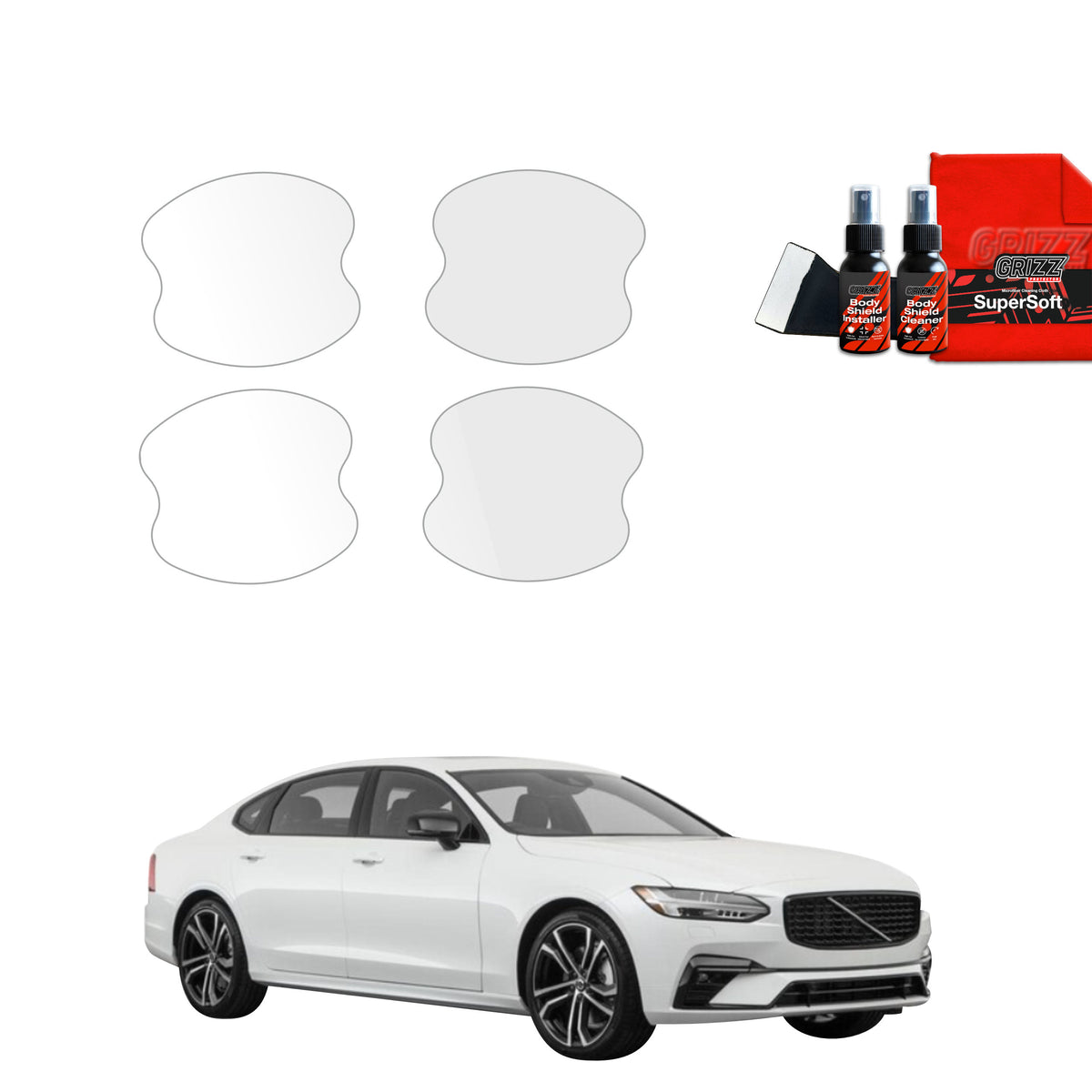 4in1 Schutzfolie Grizz Protector für Türgriffmulden - Volvo S90 Sedan 5D (2016-2020)