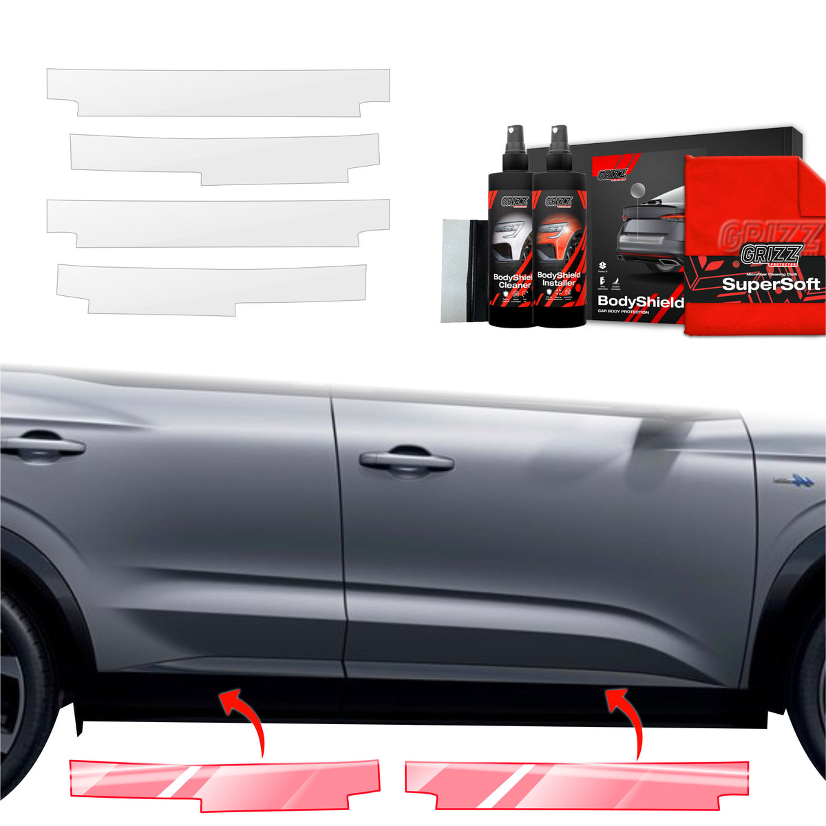 4in1 Schutzfolie Grizz Protector für Schweller - Renault Austral (2022-2026)