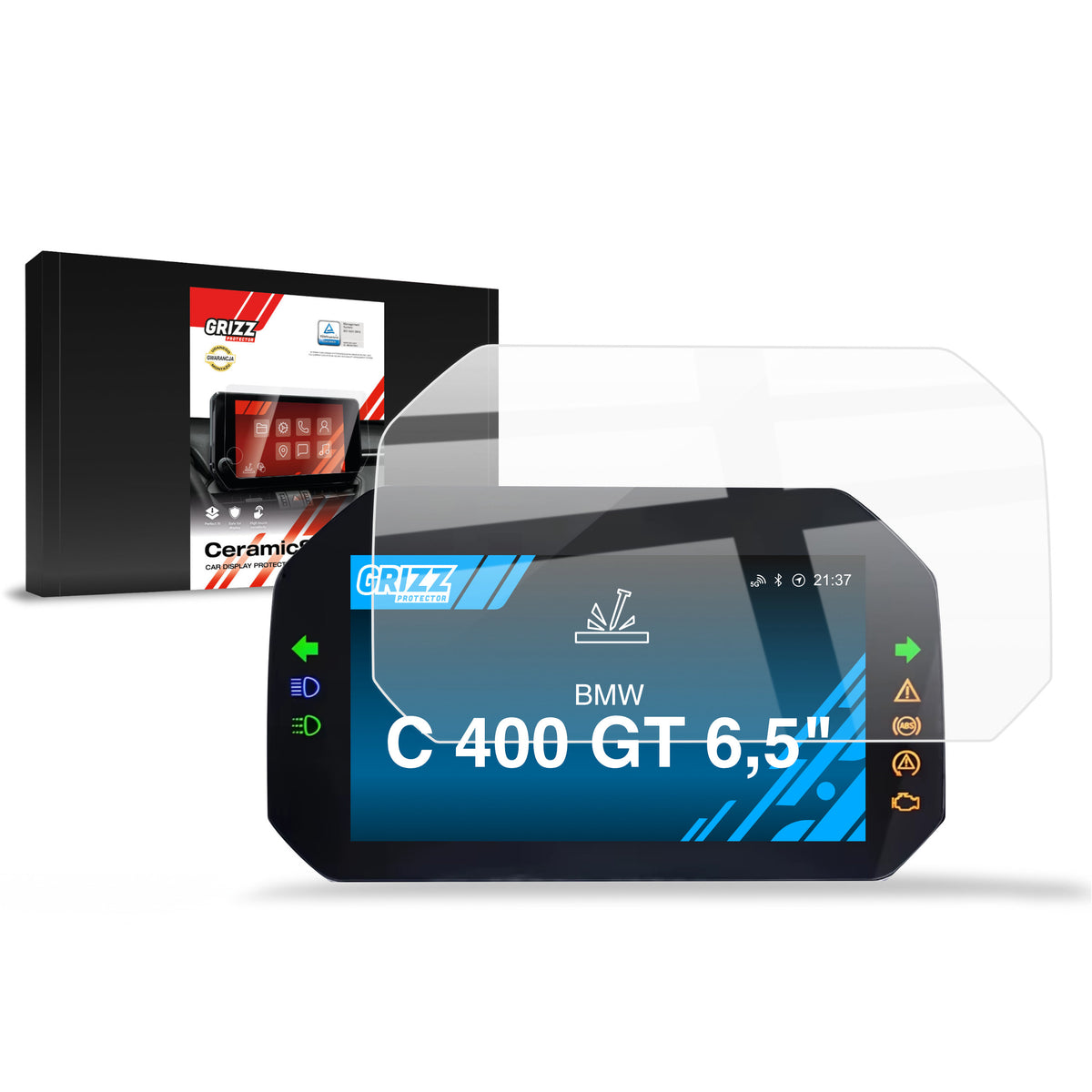 Keramische Autodisplayfolie für BMW C 400 GT 6,5" TFT (2019-2024), Grizz Protector