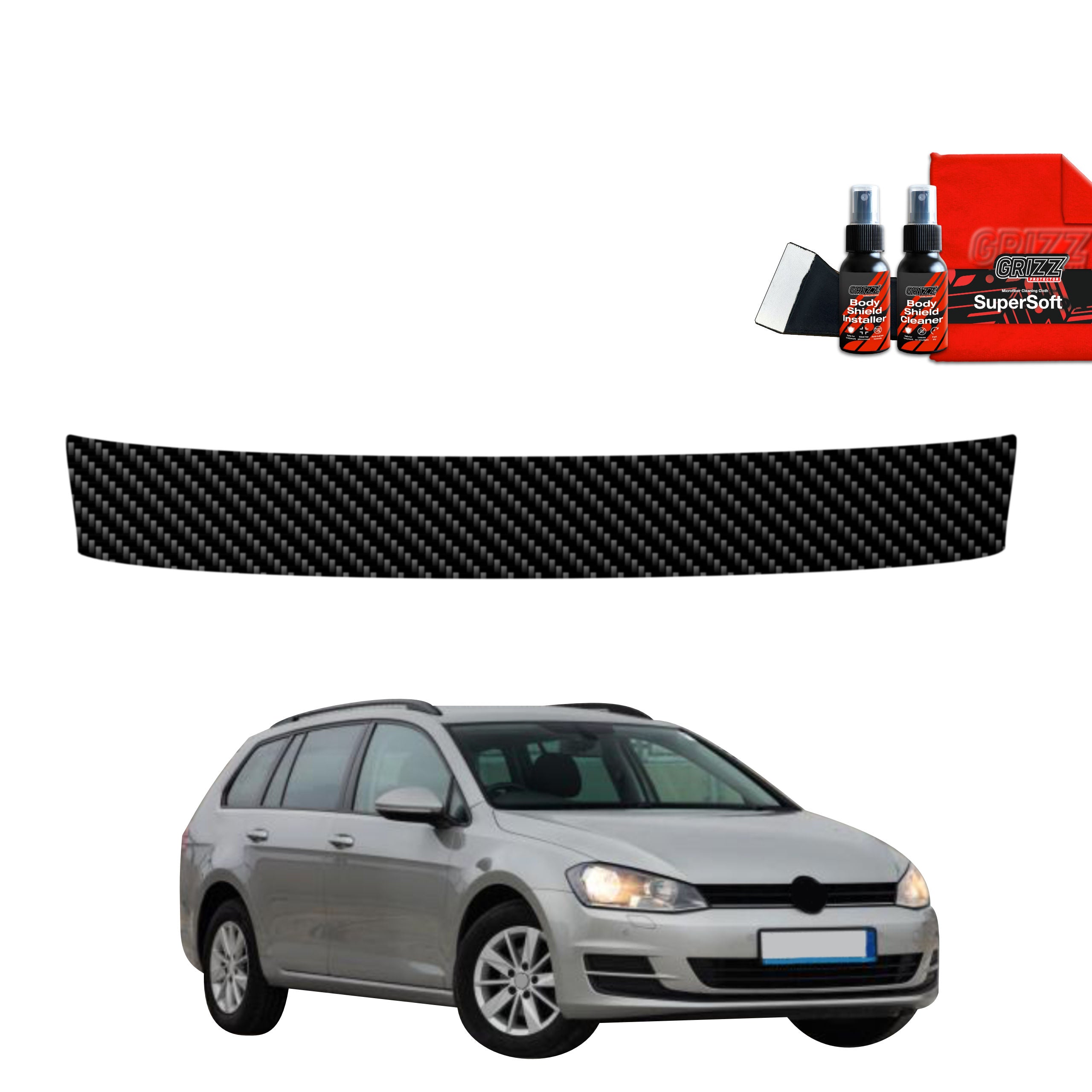 Kohlenstoff Schutzfolie Grizz Protector für Ladekante - Volkswagen Golf 7 Variant (2013-2020)