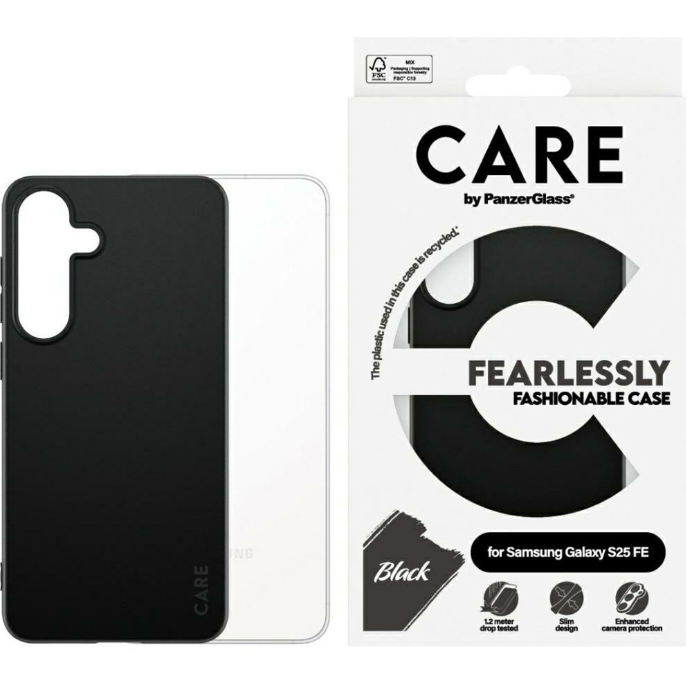 Handyhülle für Galaxy S25 FE, CARE by PanzerGlass Fashion, Schwarz