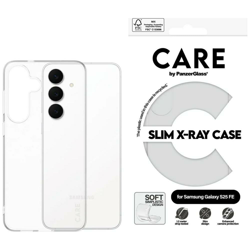 Handyhülle für Galaxy S25 FE, CARE by PanzerGlass Fashion X-Ray, Transparent