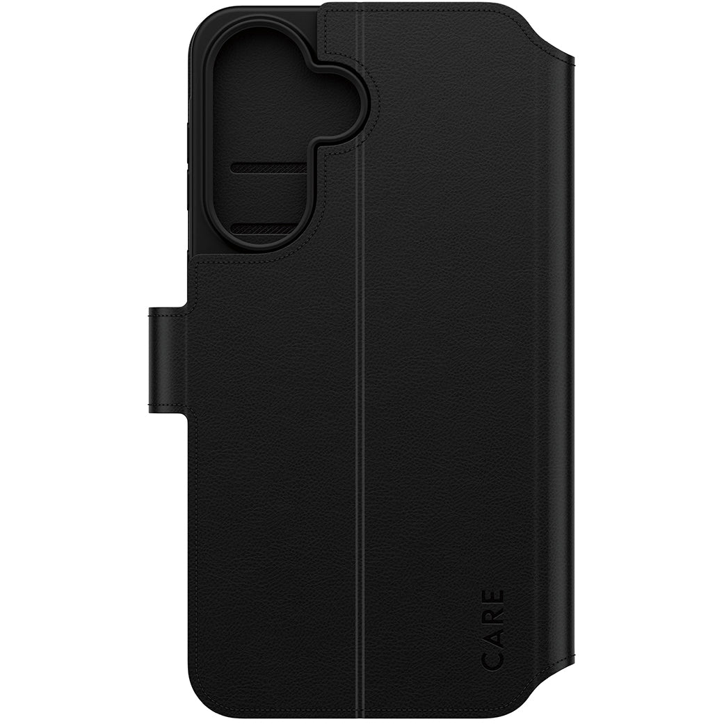 Handyhülle mit Klappe für Galaxy A57 5G, Care by PanzerGlass Wallet Case with Kickstand, Schwarz