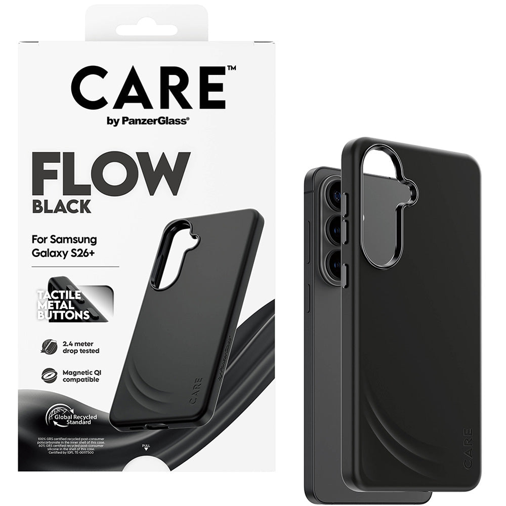 Handyhülle für Galaxy S26 Plus, CARE by PanzerGlass Flow mit MagSafe, Schwarz