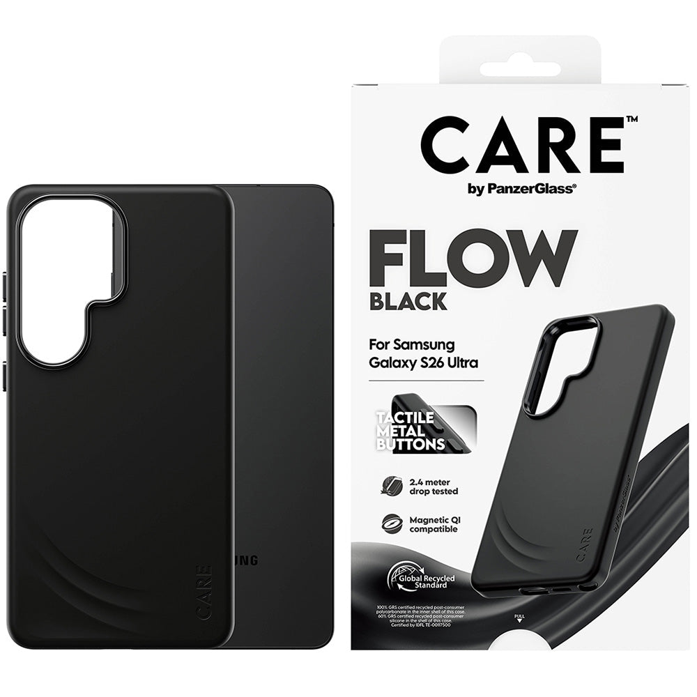 Handyhülle für Galaxy S26 Ultra, CARE by PanzerGlass Flow mit MagSafe, Schwarz
